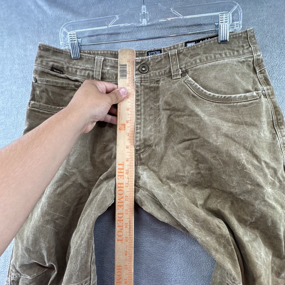 Kuhl Free Rydr Pants Mens 32X30 Brown Vintage Patina Dye Canvas Outdoor Cotton - Picture 8 of 9
